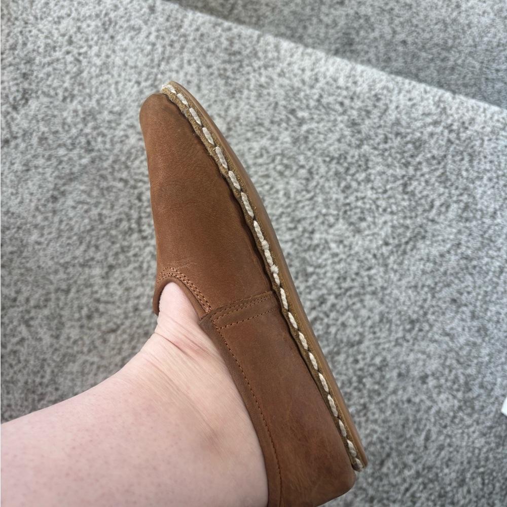 Sabah Brown Leather Slip-On Shoes Size 39 - Picture 9 of 9